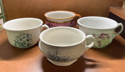 4 Porcelain Chamber Pots
