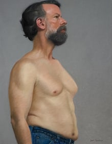 Pramotepiper, Pastel on Paper, Man