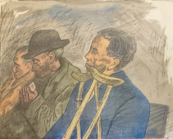 Raphael Soyer Lithograph AP Unemployed