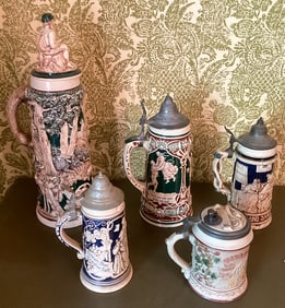 5 German Beer Steins