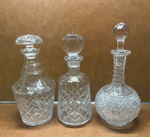 3 Crystal Decanters