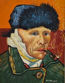 A. Deluc Man Smoking Pipe