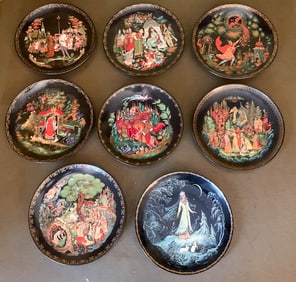 8 Russian Legends Decorative Porcelain Plates