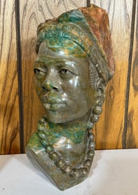 Tendayi Tandi Green and Brown Jasper Bust