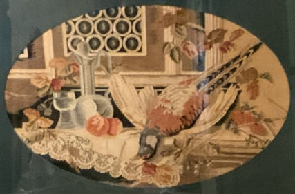 Needlepoint Game Scene With Duck