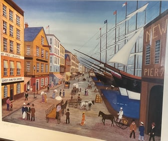 Fanch Ladan, print Harbor scene