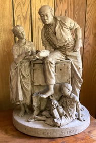 John Rogers Sculpture ceramic - Uncle Ned's School