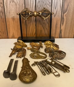 Brass Curtain Tiebacks Safety Clips Ornamental