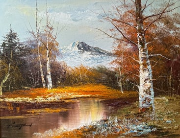 Oil on Canvas Woodland scene