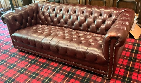 Burgundy Chesterfield Sofa