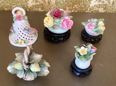 5 Royal Adderley (3) Bone China Floral Figures