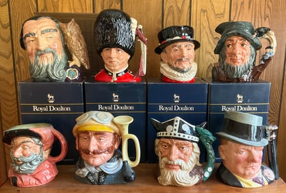 8 Royal Doulton Toby Mugs
