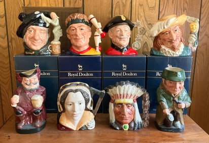8 Royal Doulton Toby Mugs
