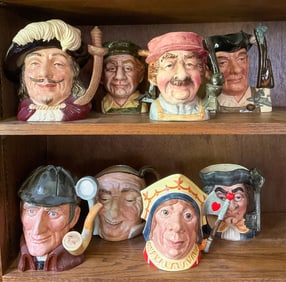 8 Royal Doulton Toby Mugs, Group 2