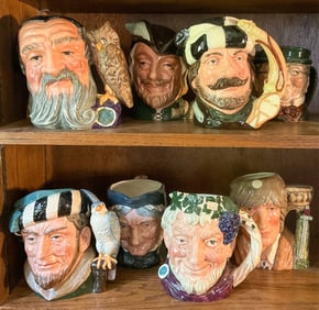 8 Royal Doulton Toby Mugs, Group 3