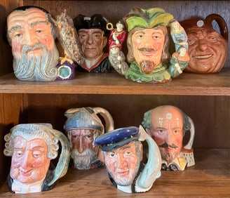 8 Royal Doulton Toby Mugs, Group 6