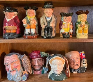 9 Royal Doulton Toby Mugs, Group 9