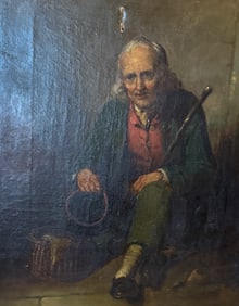 T Webrek - Oil on canvas of a Gentleman