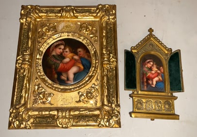 Two Italian Renaissance Style Framed plaque