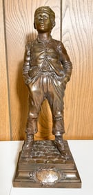 Halfdan Hertzberg The Whistler Bronze Statue