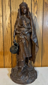 After Louis Hottot Bronze Sculpture Water Bearer