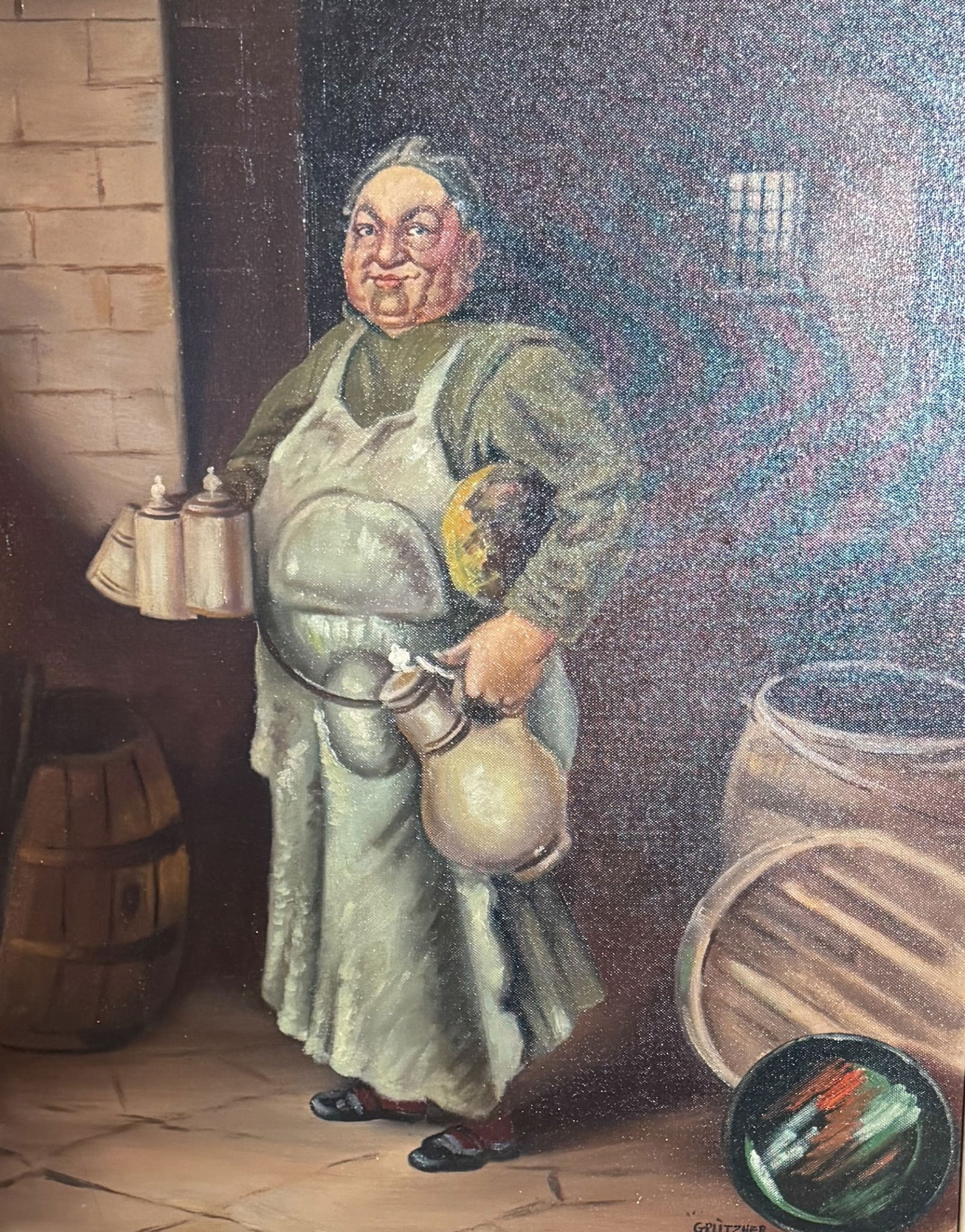 Eduard Theodor Ritter von Grützner Oil On Canvas (1 of 9)