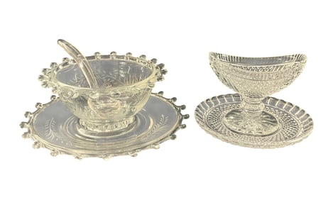 Waterford & Heisey Lariat Bowls with Under Plates