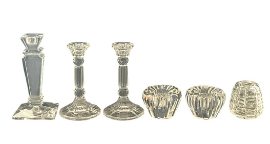 5 Crystal Candle Holders Incl Waterford