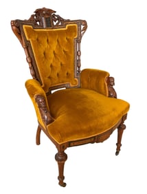 Victorian Walnut Armchair, John Jelliff & Co.