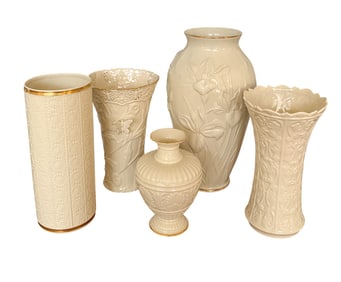 5 Large Lenox Vases Fjord, Wentworth, Athenian