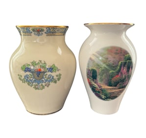Lenox Autumn Vase & Thomas Kinkade Garden of Light