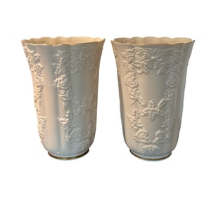 2 Large Lenox Holiday Hostess Vases