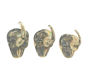 3 Rosenthal Crystal Elephants