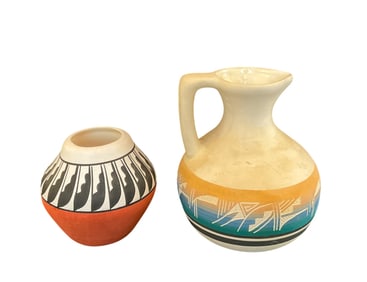 Mesa Verde Pottery Navajo Pitcher & Vase