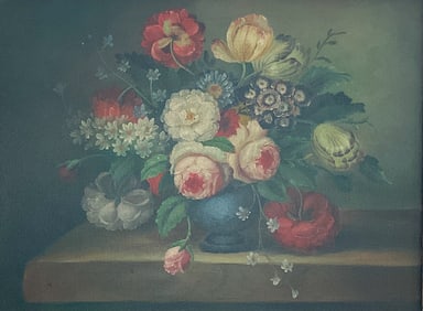 Oil on Canvas Floral Still Life