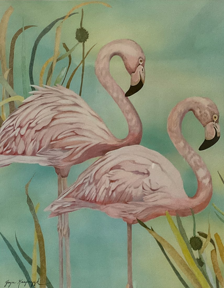 Joyce Kasprzyk Lithograph Flamingos (1 of 4)