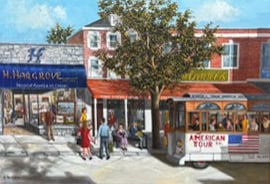 H. Hargrove Oil on Canvas Toms River Downtown