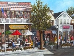 H. Hargrove Oil on Canvas Toms River Downtown