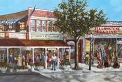 H. Hargrove Oil on Canvas Toms River Downtown