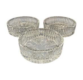3 Waterford Crystal Bottle Coasters