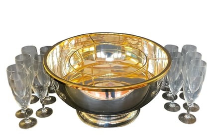 Luminarc Champagne Cooler & 14 Flutes