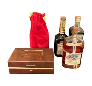 5 Vintage Sealed Bottles Incl 1968 Order of Merit