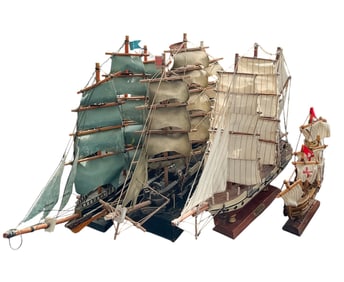 4 Vintage Clipper Ship Models