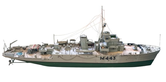 Large Vintage Battleship Model M443
