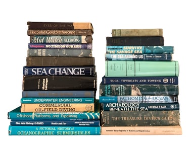 20+ Vintage Hardcover Books on Diving & Sailing