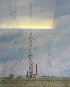 Cathleen Engelsen Lithograph Tuckerton Wireless