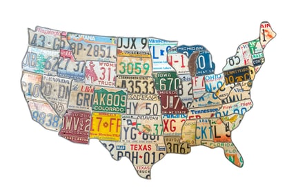 US License Plates Map