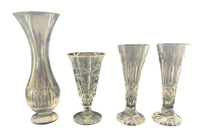 4 Waterford Crystal Bud Vases