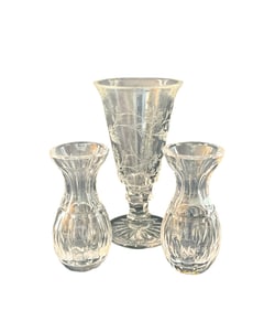 3 Waterford Crystal Bud Vases