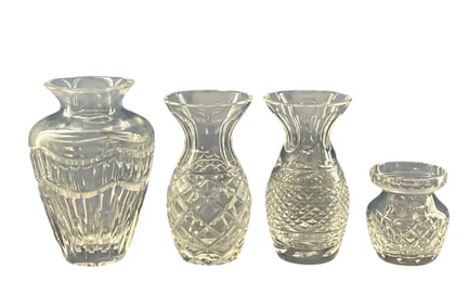 3 Crystal Vases - Waterford Pompeii & Honey Jar